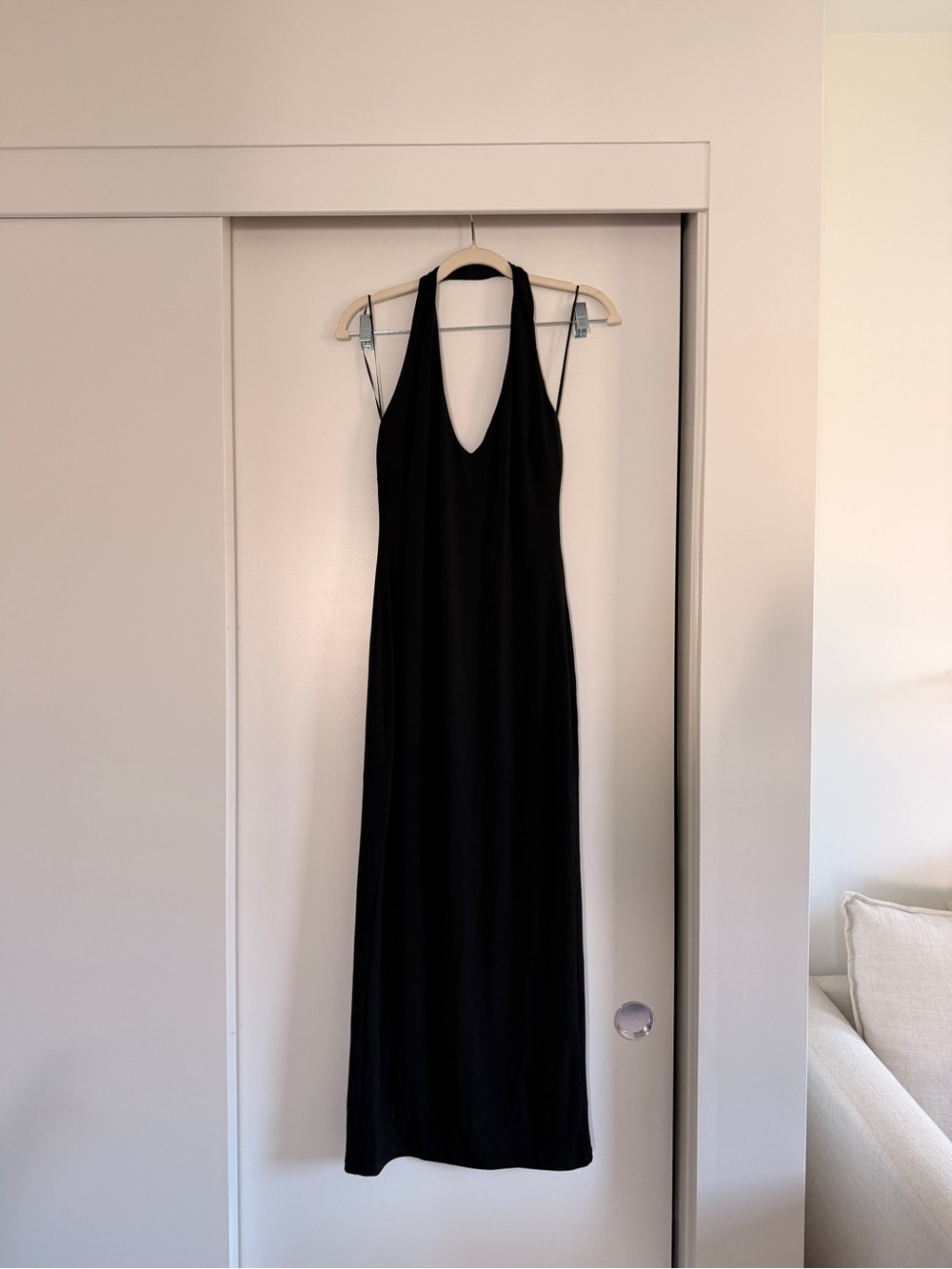 Dynamite Black Maxi Halter Dress